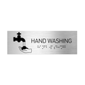 Information Signs - Hand Washing Sign With Braille - Stainless Steel - Photo #2