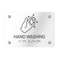 Information Signs - Hand Washing Sign Braille - Clear Acrylic - Photo #3