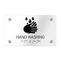 Information Signs - Hand Washing Sign Braille - Clear Acrylic - Photo #4