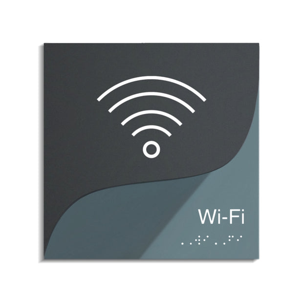 Акриловая табличка "Wi-Fi" — "Gray Calm" Дизайн
