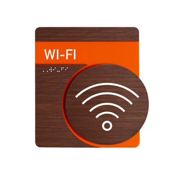 Табличка "Wi-Fi": Дерево та акрил — "Genova" Дизайн - Photo #1