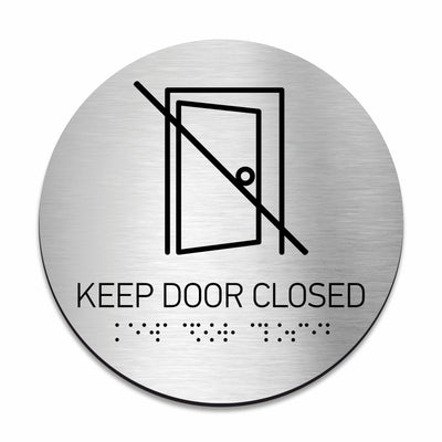 Information Signs - Keep Door Closed Sign - Steel Sign