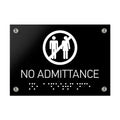Information Signs - No Admittance Sign Braille - Black Acrylic - Photo #5