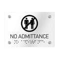 Information Signs - No Admittance Sign Braille - Clear Acrylic - Photo #3