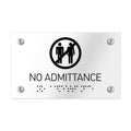 Information Signs - No Admittance Sign Braille - Clear Acrylic - Photo #4