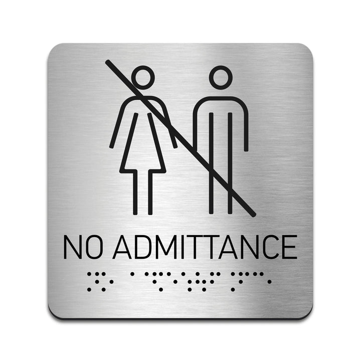 Табличка "Не заходити" — Нержавіюча сталь і акрил 