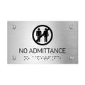 Information Signs - No Admittance Sign Braille - Stainless Steel - Photo #6