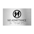 Information Signs - No Admittance Sign Braille - Stainless Steel - Photo #4