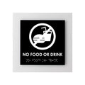 Information Signs - No Food Or Drink Acrylic Sign "Simple" Design - Photo #6