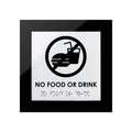 Information Signs - No Food Or Drink Acrylic Sign "Simple" Design - Photo #7