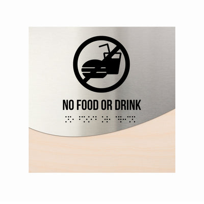 Information Signs - No Food Or Drink Signage "Jure" Design