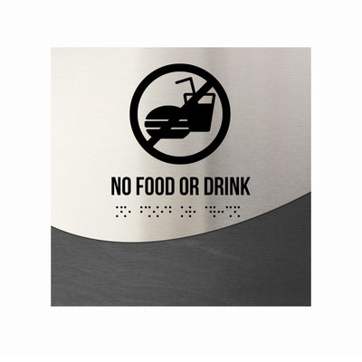 Information Signs - No Food Or Drink Signage "Jure" Design