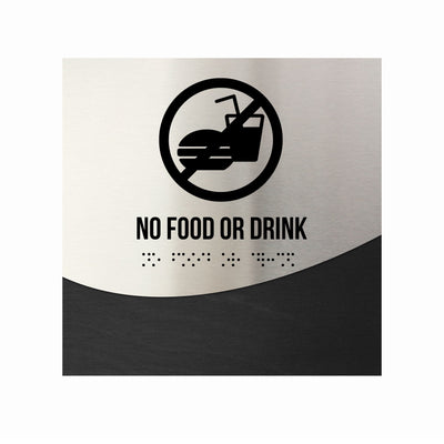 Information Signs - No Food Or Drink Signage "Jure" Design