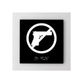 Information Signs - Acrylic No Guns Sign "Simple" Design - Photo #7