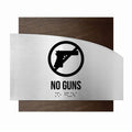 Door Signs - No Guns Sing Wood "Wave" Design - Photo #12