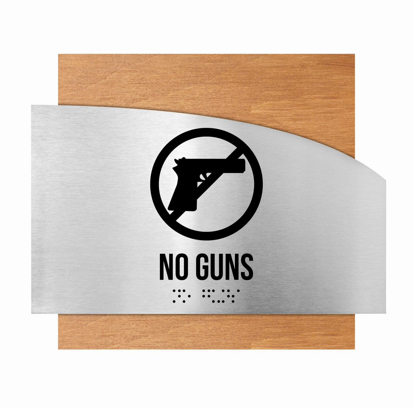 Door Signs - No Guns Sing Wood "Wave" Design