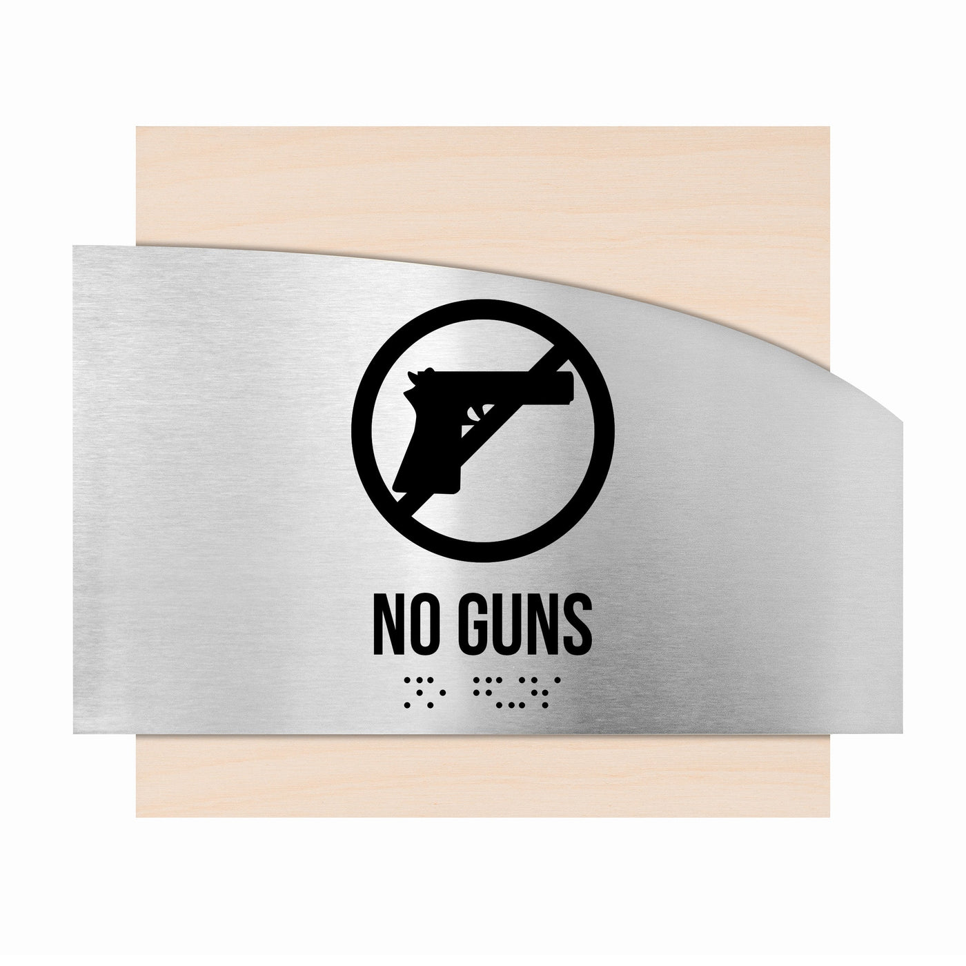 Door Signs - No Guns Sing Wood "Wave" Design