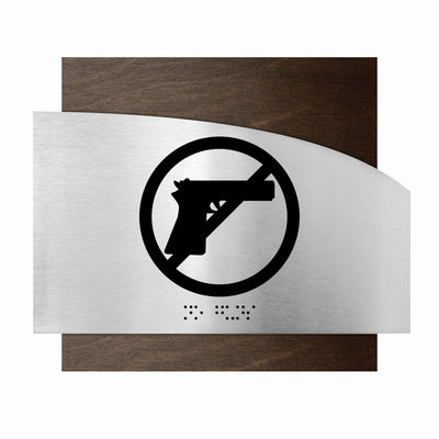 Information Signs - No Guns Sing Steel "Wave" Design