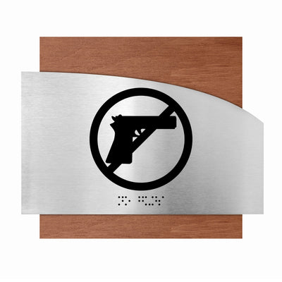 Information Signs - No Guns Sing Steel "Wave" Design