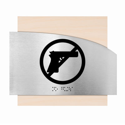 Information Signs - No Guns Sing Steel "Wave" Design