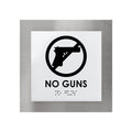 Door Signs - Steel No Guns Sign "Modern" Design - Photo #7