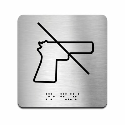 Information Signs - No Guns Sign - Steel Sign