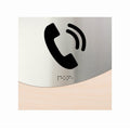 Door Signs - Phone Sign - Wood & Stainless Steel Door Plate "Jure" Design - Photo #14