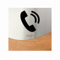 Табличка "Телефон" зі шрифтом Брайля: Дерево та нержавіюча сталь — "Jure" Дизайн - Photo #4