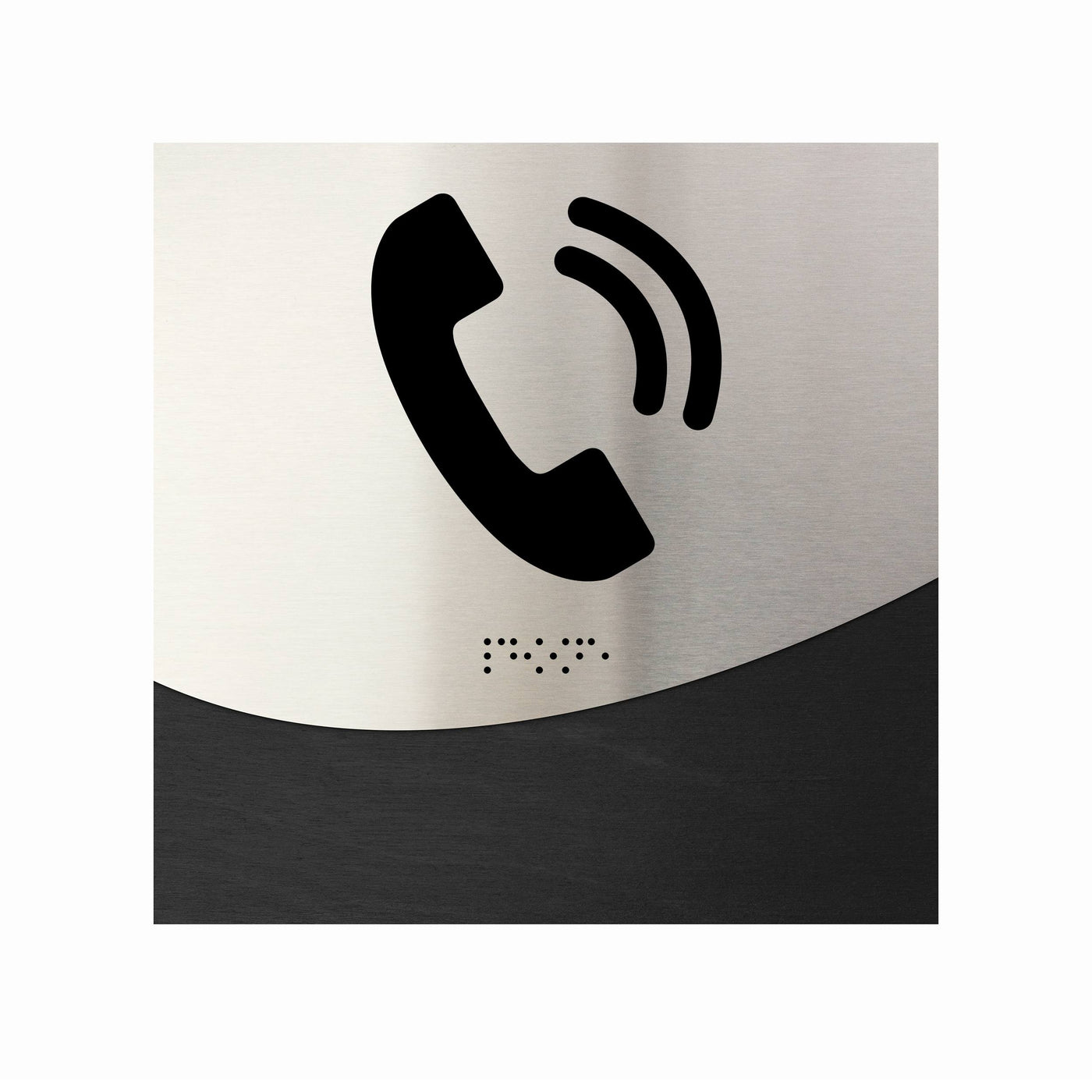 Door Signs - Phone Sign - Wood & Stainless Steel Door Plate "Jure" Design