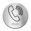 Information Signs - Phone Sign Stainless Steel With Braille - Photo #6