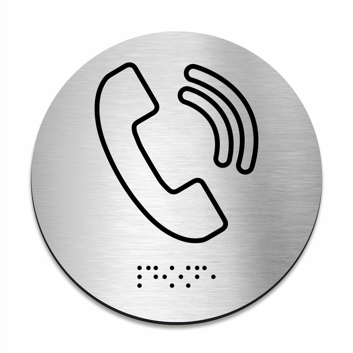 Information Signs - Phone Sign Stainless Steel With Braille