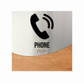 Door Signs - Phone Sign - Stainless Steel & Wood Door Plate "Jure" Design - Photo #14