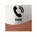 Door Signs - Phone Sign - Stainless Steel & Wood Door Plate "Jure" Design - Photo #13