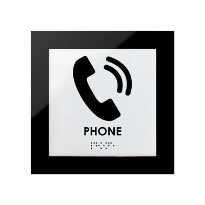 Information Signs - Acrylic Phone Sign "Simple" Design