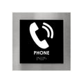 Information Signs - Steel Phone Sign With Braille "Modern" Design - Photo #7