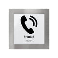 Information Signs - Steel Phone Sign With Braille "Modern" Design - Photo #6