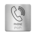 Information Signs - Stainless Steel Phone Sign With Braille - Photo #5