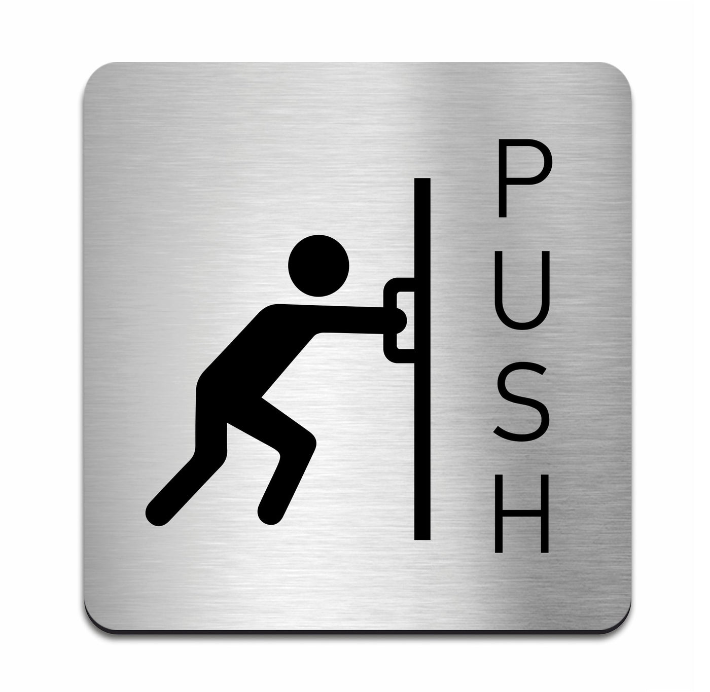 Information Signs - Push Door Sign - Steel Sign