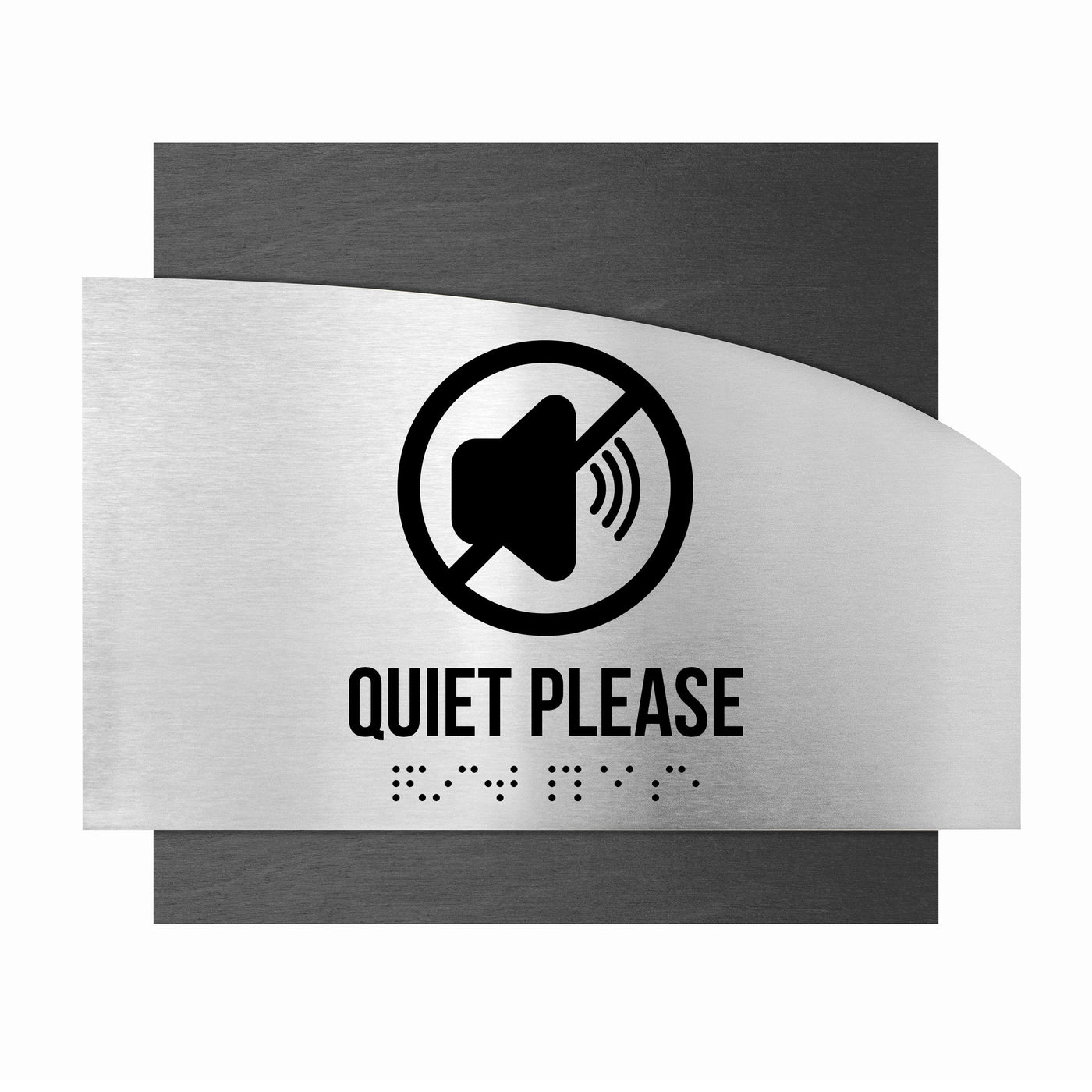 Information Signs - Quiet Please Sing Wood "Wave" Design