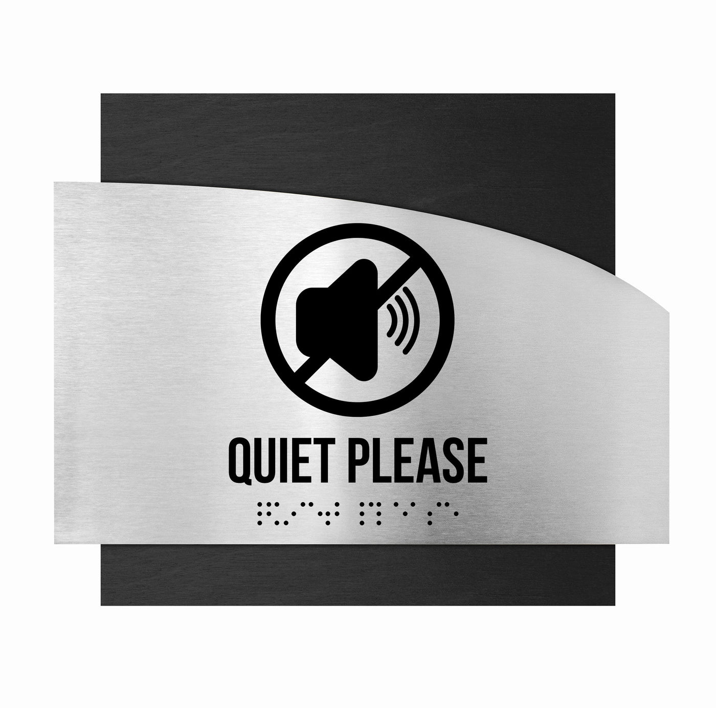 Information Signs - Quiet Please Sing Wood "Wave" Design