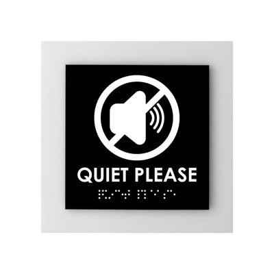 Information Signs - Quiet Please Acrylic Sign "Simple" Design