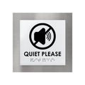 Information Signs - Steel Quiet Please Sign "Modern" Design - Photo #7