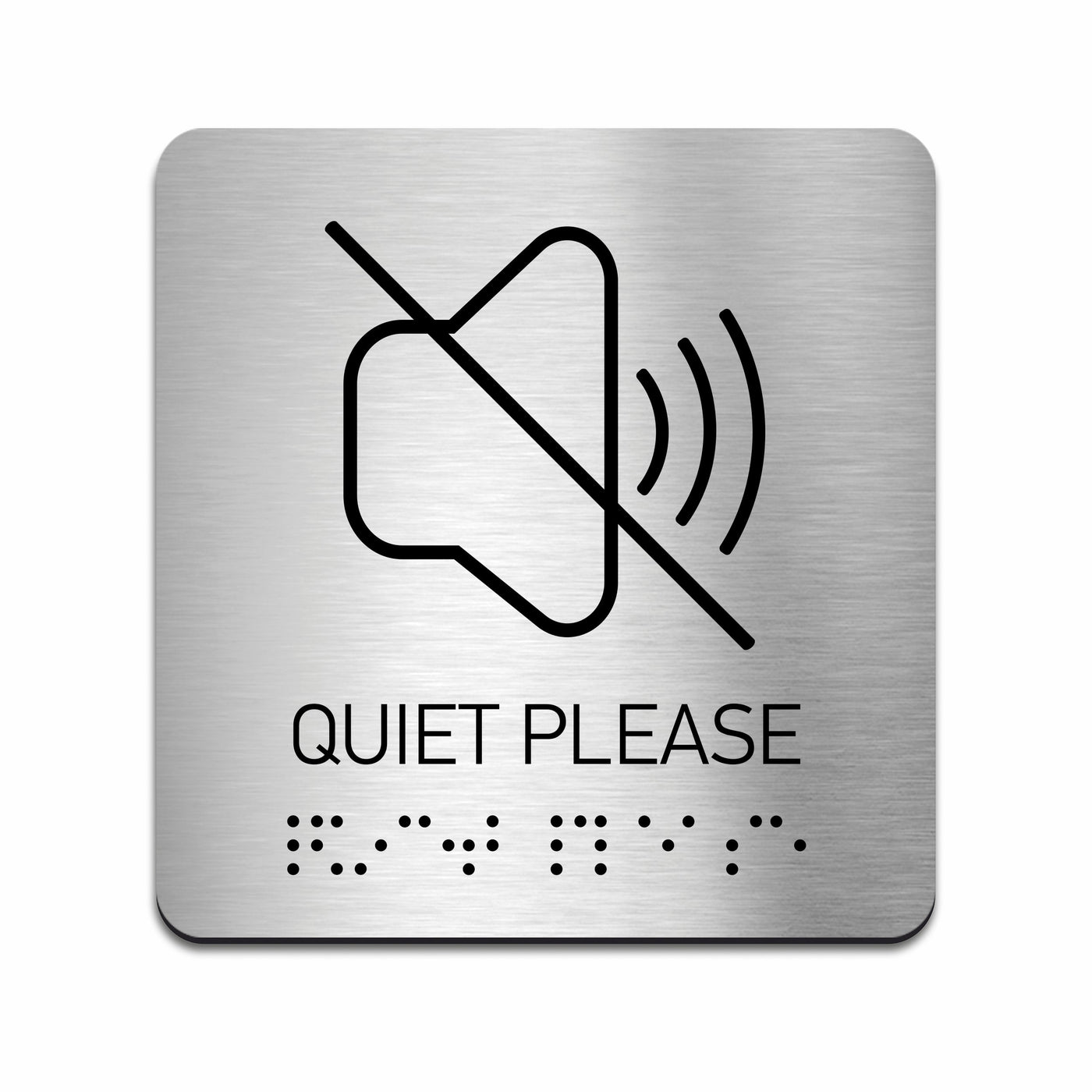 Information Signs - Quiet Please Sign - Steel Sign