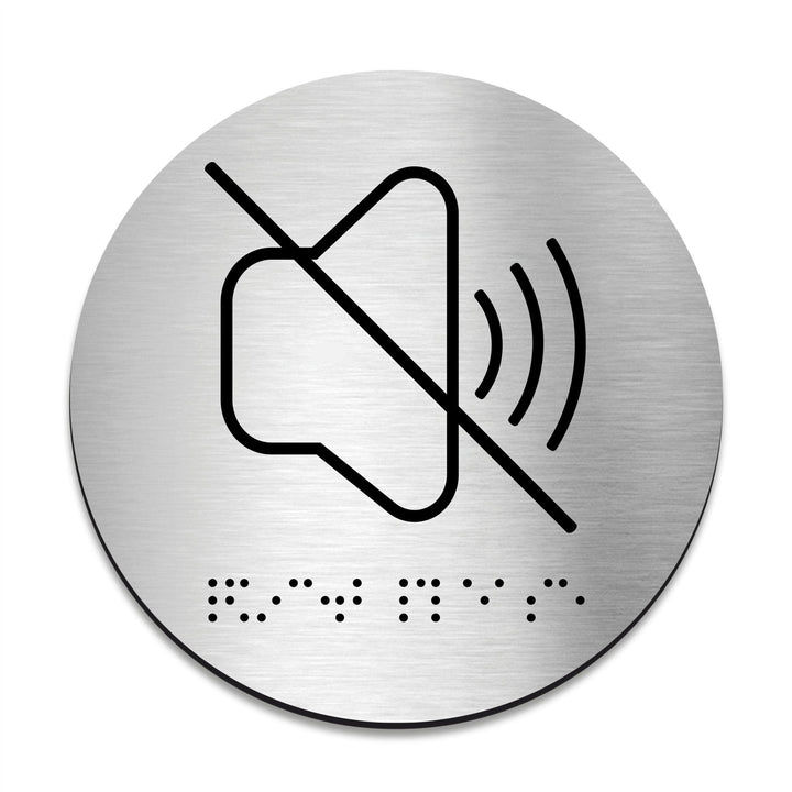 Табличка "Не шуметь" — Нержавеющая сталь