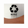 Door Signs - Recycle Sign - Wood & Stainless Steel Door Plate "Jure" Design - Photo #15