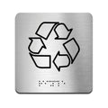Information Signs - Recycle Sign Stainless Steel With Braille - Photo #5