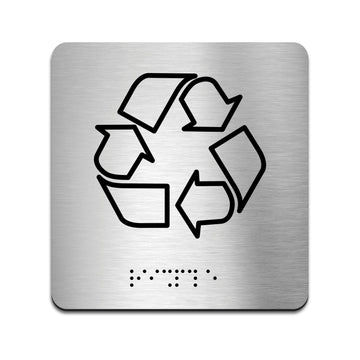 Information Signs - Recycle Sign Stainless Steel With Braille - Photo #5