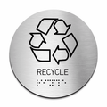 Information Signs - Stainless Steel Recycle Sign With Braille - Photo #2