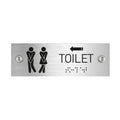 Bathroom Signs - Unisex Toilet Signs With Braille - Stainless Steel - Photo #4