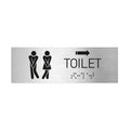 Bathroom Signs - Unisex Toilet Signs With Braille - Stainless Steel - Photo #3